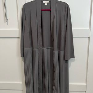 Coldwater Creek Open Front Cardigan Cover Up, Tunic Top Jacket Gray XL